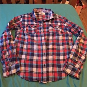 Red, white and blue flannel